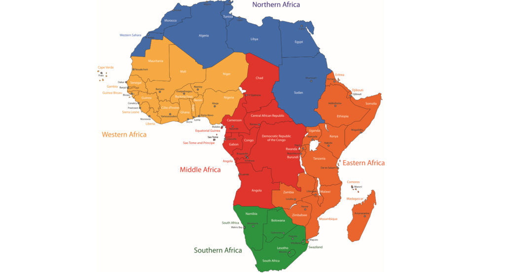 Carte Afrique Capitales