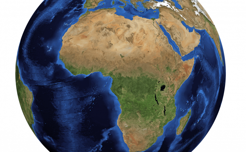 Globe sur l'Afrique